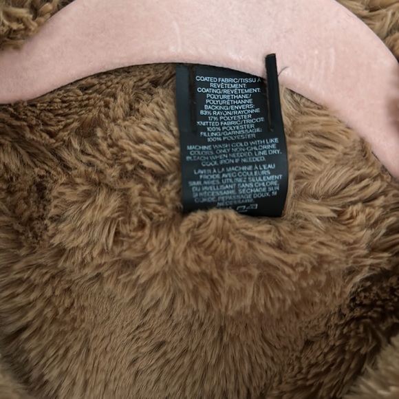 Express Reversible Vegan Leather & Faux Fur Puffer Coat - XXS - Picture 8 of 16